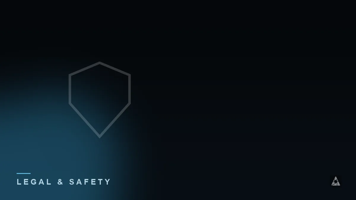 Dark abstract banner with a shield icon, illustrating the topic of “Is IPTV Legal: A Complete Guide”